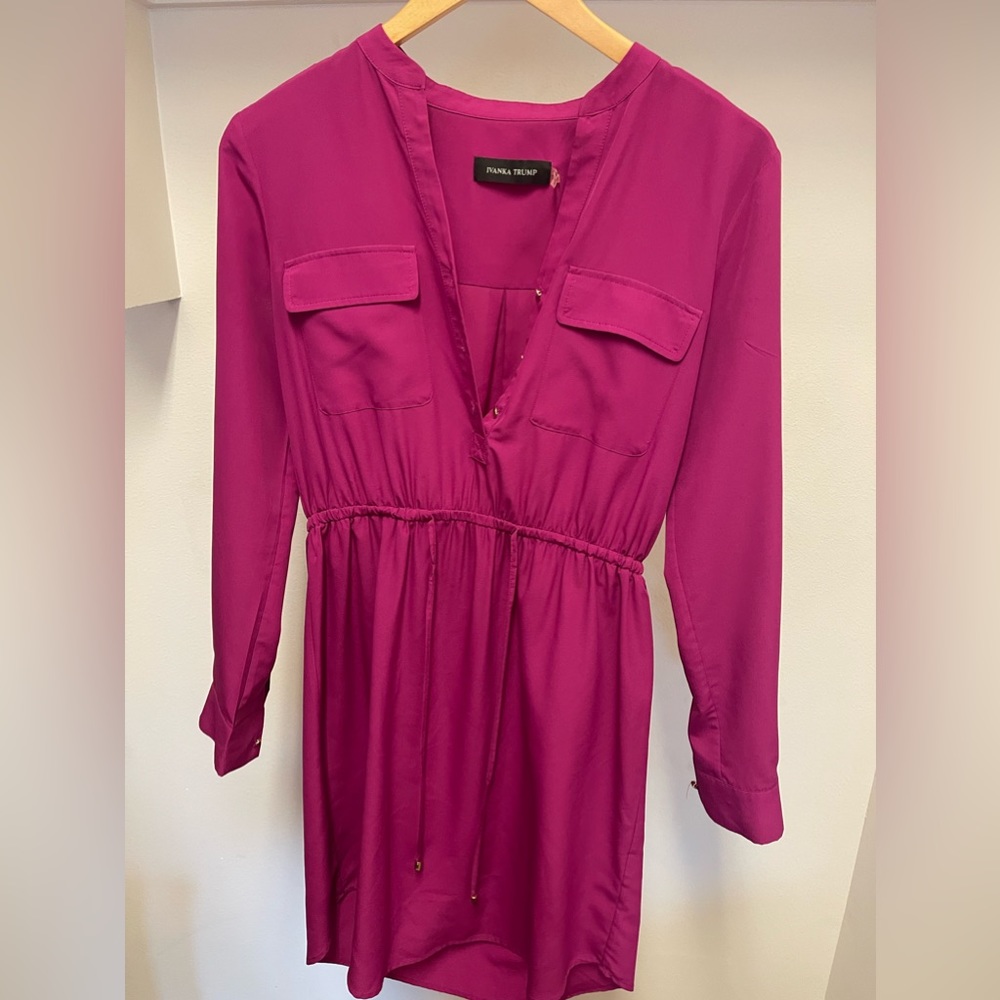 Ivanka Trump Fuchsia shirt dress